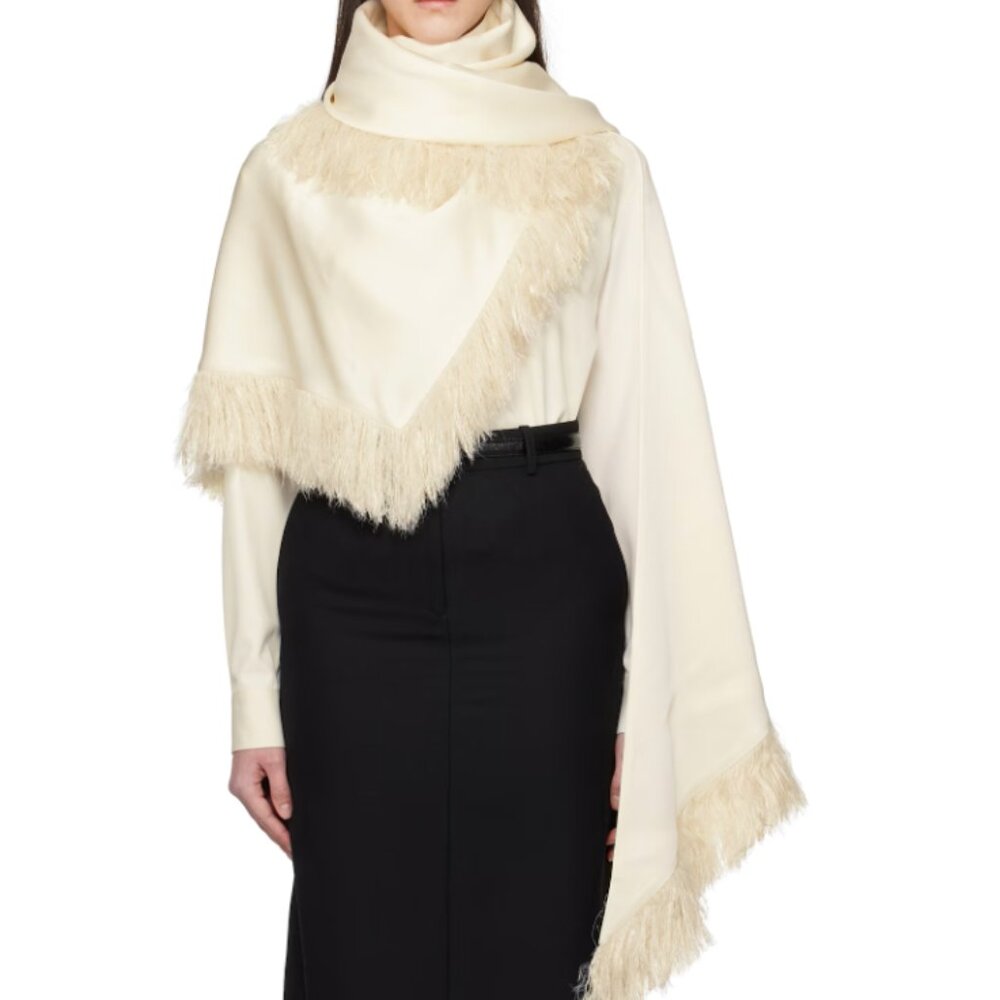 designer fringed scarf/wrap